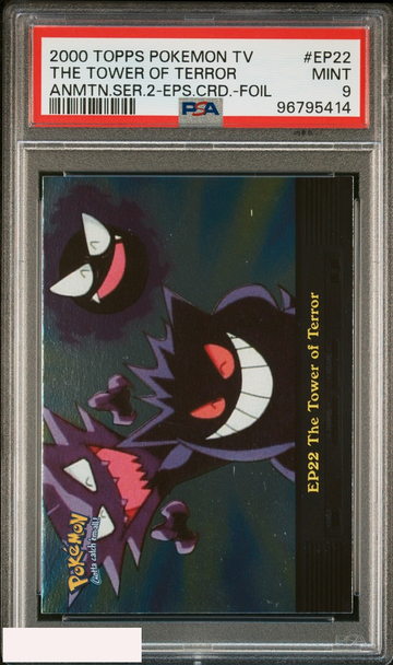 2000 TOPPS POKEMON TV ANIMATION SERIES 2 EP TOWER OF TERROR #EP22 FOIL PSA 9