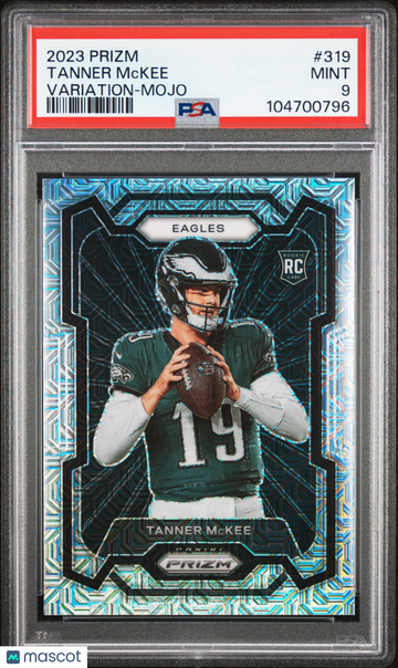 2023 Panini Prizm Tanner Mckee #319 Variation Mojo /25 Rookie PSA 9