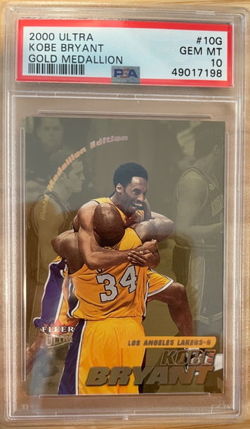 Kobe Bryant 2000 Ultra Gold Medallion #10G iconic photo with Shaq PSA 10 Gem Mint RARE low pop Mamba