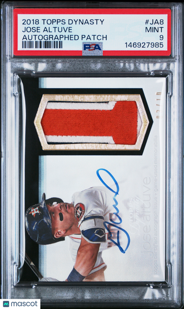 2018 Topps Dynasty Autographed Patch Jose Altuve #JA8 Patch / PSA 9 Topps