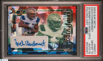 2023 Leaf Zach Charbonnet #SM-ZC1 Cracked Ice Rookie PSA 10 Leaf