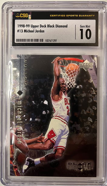 Michael Jordan 1998 UD Black Diamond #13 CSG 10