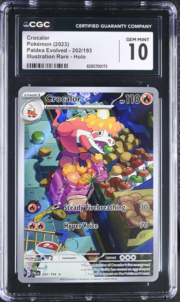 2023 Pokémon Scarlet & Violet Paldea Evolved Crocalor #202/193 CGC 10
