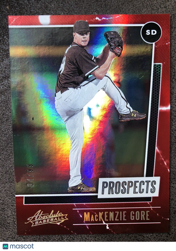 Mackenzie Gore 2021 Panini Absolute Prospects Spectrum Red 94/99 #P-3 SD Padres