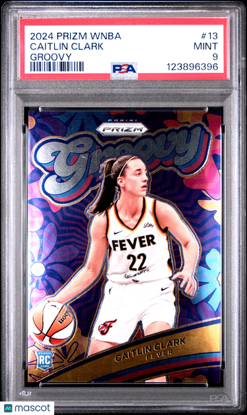 2024 Panini Prizm WNBA Groovy Caitlin Clark #13 RC PSA 9