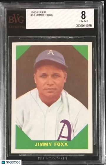 1960 Fleer Jimmie Foxx #53 BVG 8