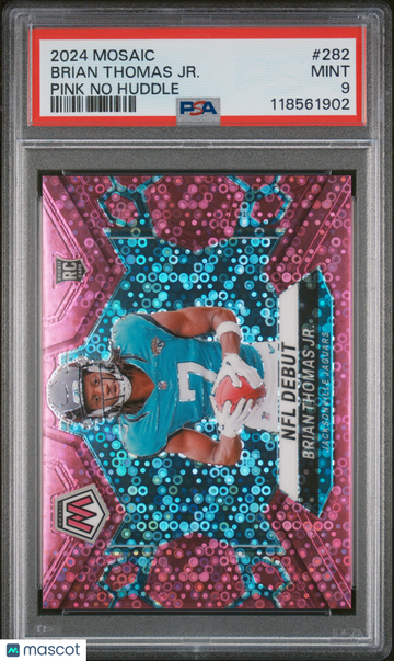 2024 Panini Mosaic Brian Thomas JR. #282 Pink No Huddle PSA 9