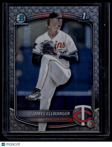 2025 Bowman Draft James Ellwanger #BDC-164 Chrome Steel Metal Refractor SN