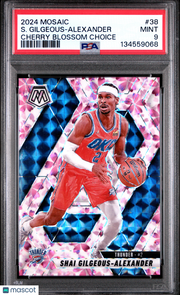 S. Gilgeous-Alexander 2024 Panini Mosaic Cherry Blossom Choice PSA 9