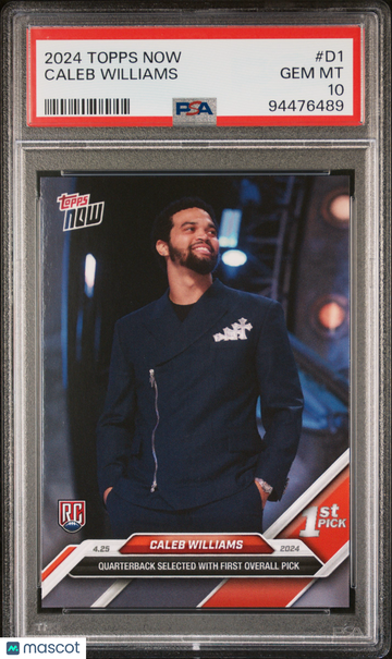2024 Topps Now Caleb Williams D1 Rookie PSA 10 Trading Card Chicago Bears NFL