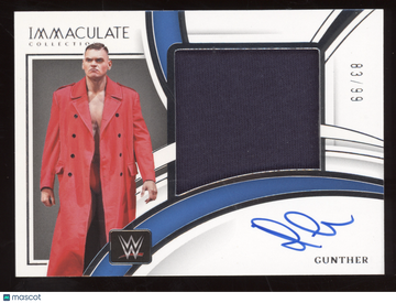 2022 Panini Immaculate Collection WWE Gunther #PM-GTH /99 Authentic Autograph Superstar-worn/used material