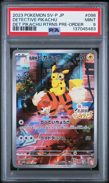 2023 Pokemon Scarlet and Violet Detective Pikachu Returns Japanese Pre Order Detective Pikachu #98 PSA 9