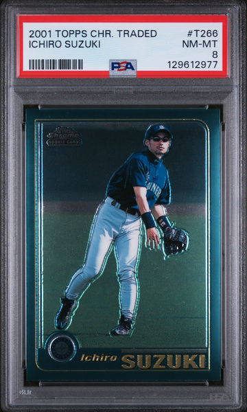2001 Topps Chrome Traded Ichiro Suzuki #T266 PSA 8