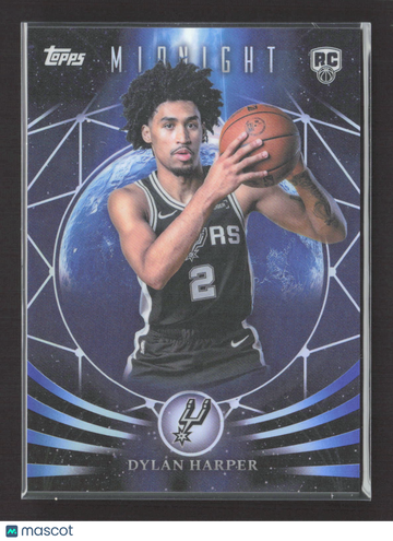 2025 Topps Midnight Moonfall Dylan Harper MF-22 RC San Antonio Spurs Basketball Card