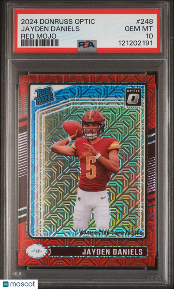 2024 Panini Donruss Optic Jayden Daniels #248 Red Mojo PSA 10