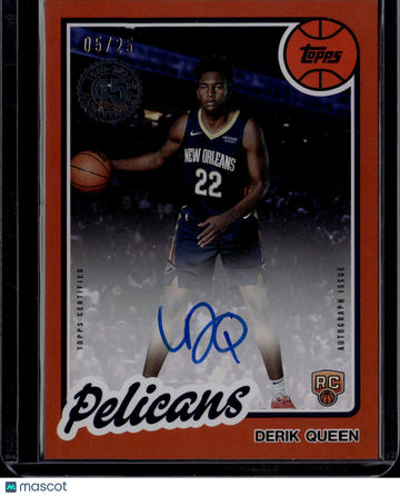 2025 Topps Basketball Derik Queen #80B2R-DQ Orange /25 RC