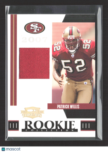 2007 Donruss Threads Rookie Collection Patrick Willis #RCM-32 Jersey Patch