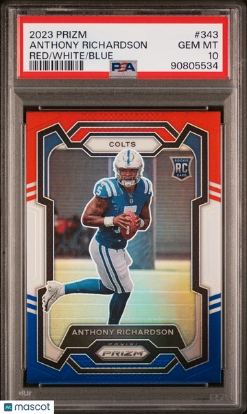 2023 Panini Prizm Anthony Richardson Red White Blue Rookie PSA 10