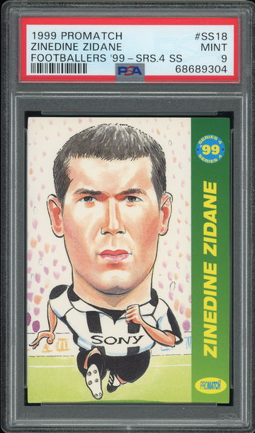 1999 Promatch Footballers Zinedine Zidane PSA 9 Pro Match POP 1 None Higher