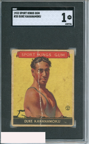1933 SPORT KINGS GUM DUKE KAHANAMOKU #20 SGC 1
