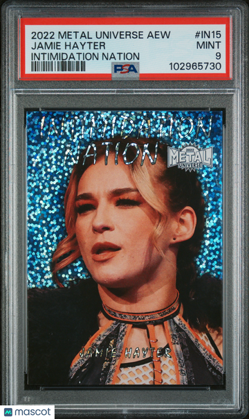 2022-23 Skybox Metal Universe Aew Intimidation Nation Jamie Hayter #IN15 PSA 9