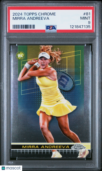 2024 Topps Chrome Tennis Mirra Andreeva #81 PSA 9