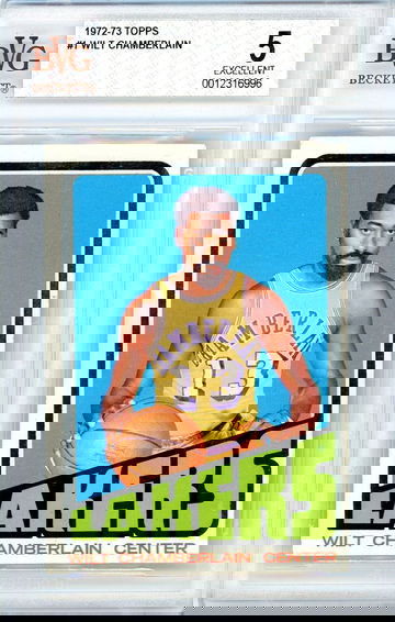 1972 Topps Wilt Chamberlain #1 BVG Beckett 5 P1256