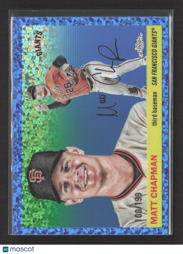2024 Topps Chrome Matt Chapman #111 Blue Sonic Refractor 100/199 Auto