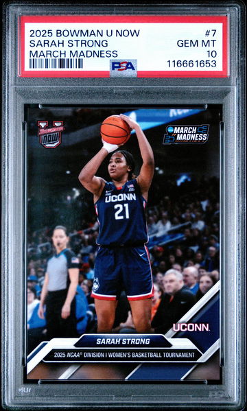 2025 Bowman U Now March Madness Sarah Strong #7 PSA 10