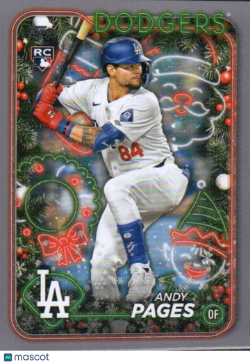 2024 Topps Holiday Andy Pages #H103 Silver Glitter