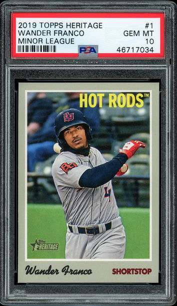 2019 Topps Heritage Wander Franco Minor League SSP PSA 10 Gem Mint Rays