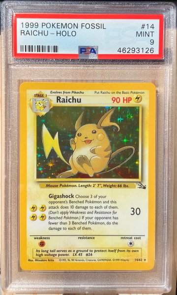 Pokemon/Pokémon - 1999 Fossil Raichu Holo 