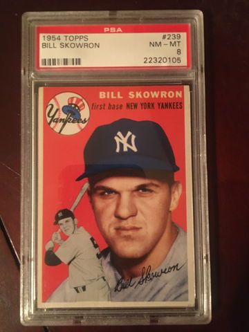 1954 Topps #239 Bill Skowron PSA 8 NM-MT YANKEES ROOKIE