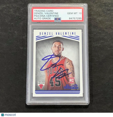 2017 Panini Denzel Valentine #179 Studio Basketball PSA 10