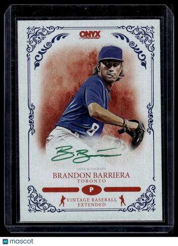 2022 Onyx Vintage Extended Brandon Barriera #VABB Green Signatures AU
