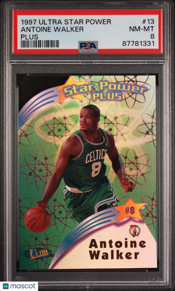 1997 Ultra Star Power Antoine Walker #13 Plus PSA 8