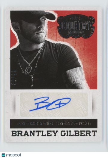 Country Music Signatures Silver Brantley Gilbert #S-BG