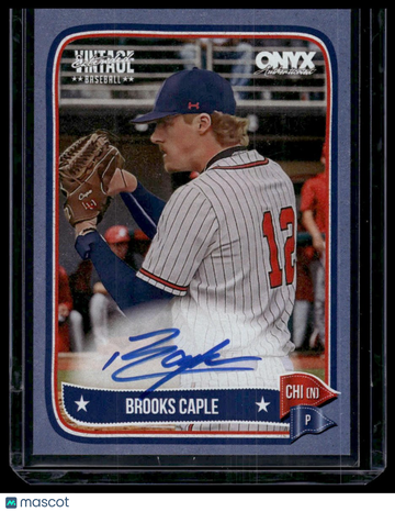 2024 Onyx Vintage Extended Brooks Caple #VABRCA Autographs Nero SN,AU
