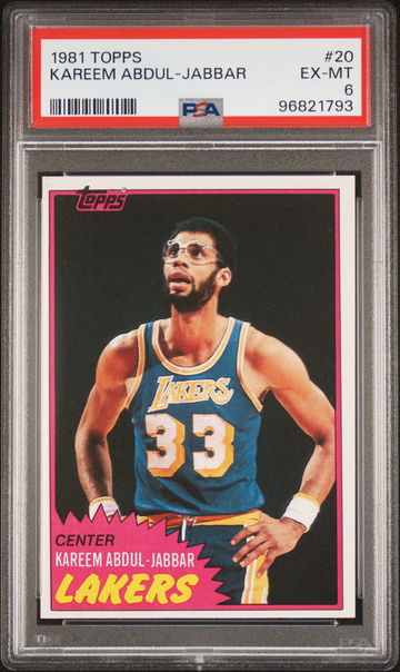1981 Topps Kareem Abdul-Jabbar #20 PSA 6