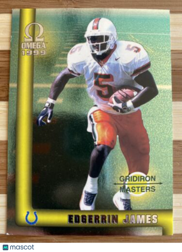 🔥1999 Pacific Omega Gridiron Masters #17 Edgerrin James Colts HOF