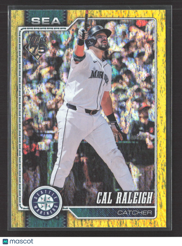 2026 Topps Series One Cal Raleigh #140 Yellow Crackle