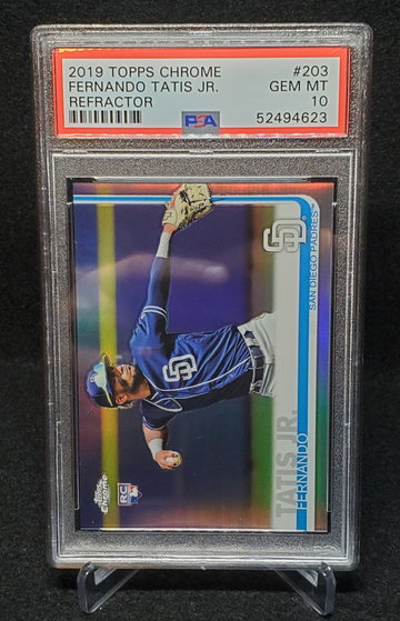 2019 Fernando Tatis Topps Chrome Refractor PSA 10