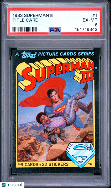 1983 Superman III Title Card #1 PSA 6