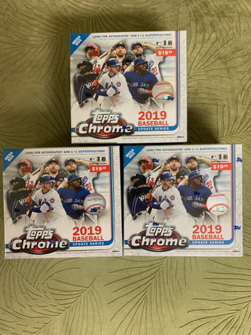 2019 Topps Chrome Update Mega Box - Lot of 3