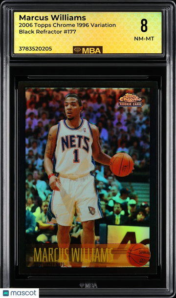 2006 Topps Chrome Marcus Williams #177 1996 Variation Black Refractor MBA 8