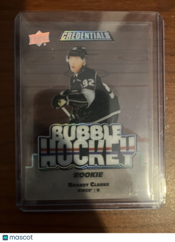 2022-23 UD Credentials Brandt Clarke #BHR-BC Acetate Rookie Short Print Insert