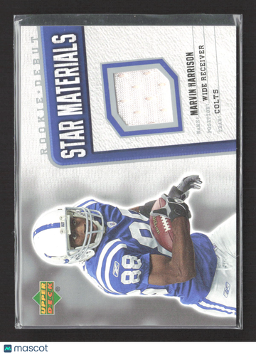 2006 Upper Deck Rookie Debut Star Materials Marvin Harrison #SM-MH Game-Used Jersey Memorabilia