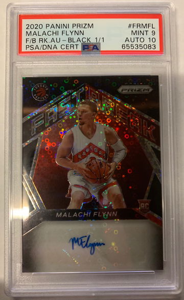 2020 Panini Prizm Malachi Flynn Rookie Fastbreak Auto Black 1/1