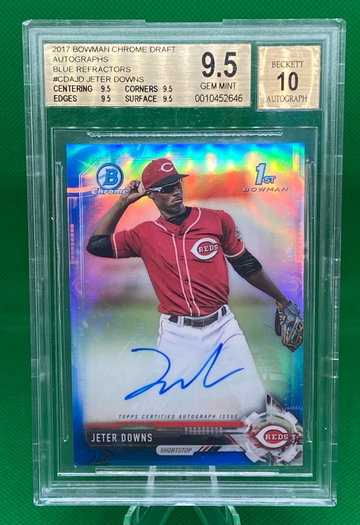Jeter Downs True Blue 1st Auto True Gem