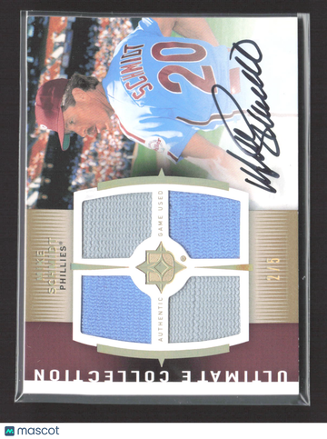 2008 Upper Deck Ultimate Collection Mike Schmidt #UM-MS Quad Jersey Patch Game-Used Memorabilia